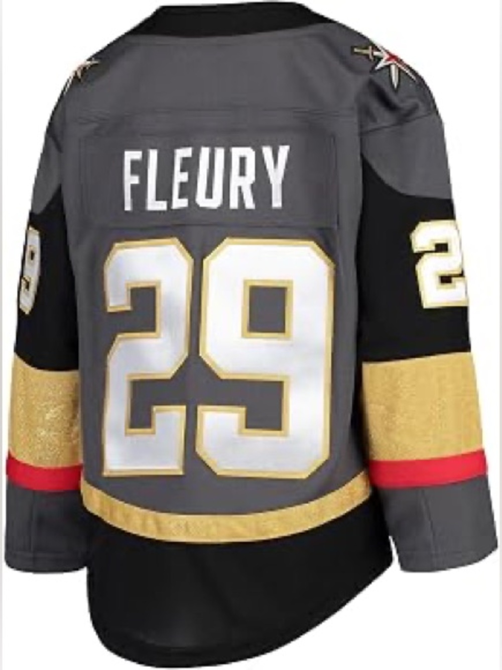 Youth Vegas Golden Knights Gray & Gold Hockey Jersey size S